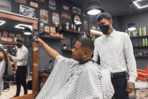 Checking out his cut