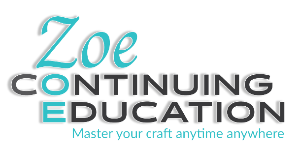 Zoe's Continuing Education And Certification
